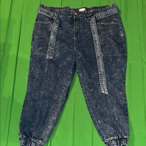 Forever 21 Blue Acid Wash Skinny Jeans